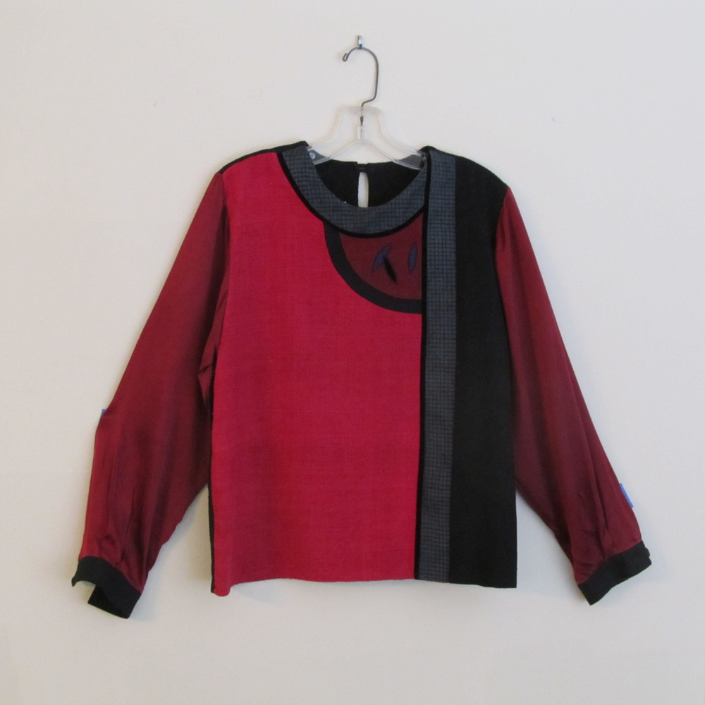 Bonnie Durant wearable-art silk blouse
